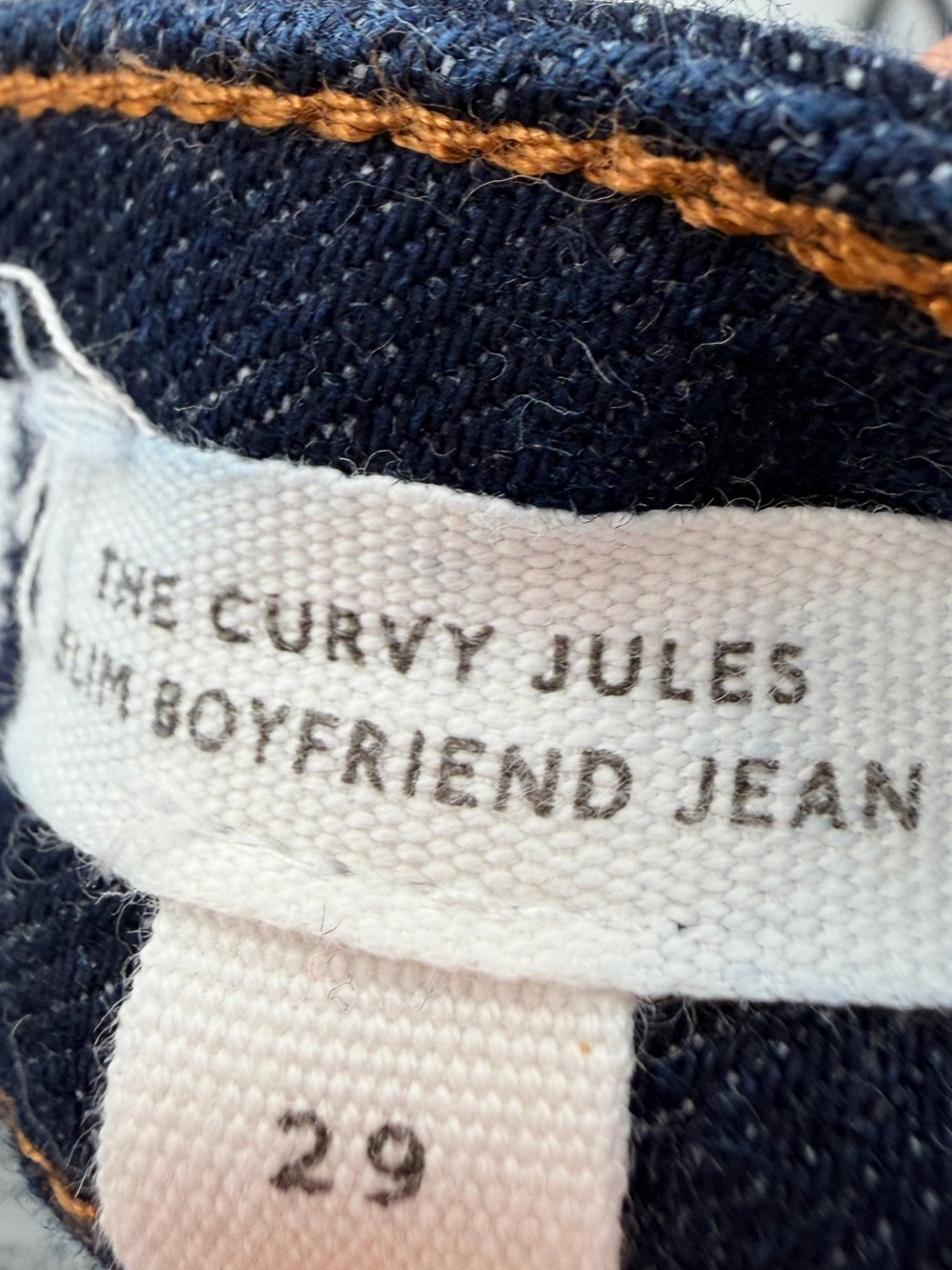 Madewell The Curvy Jules Slim Straight Boyfriend Jeans Dark Wash 29 - Picture 4 of 7